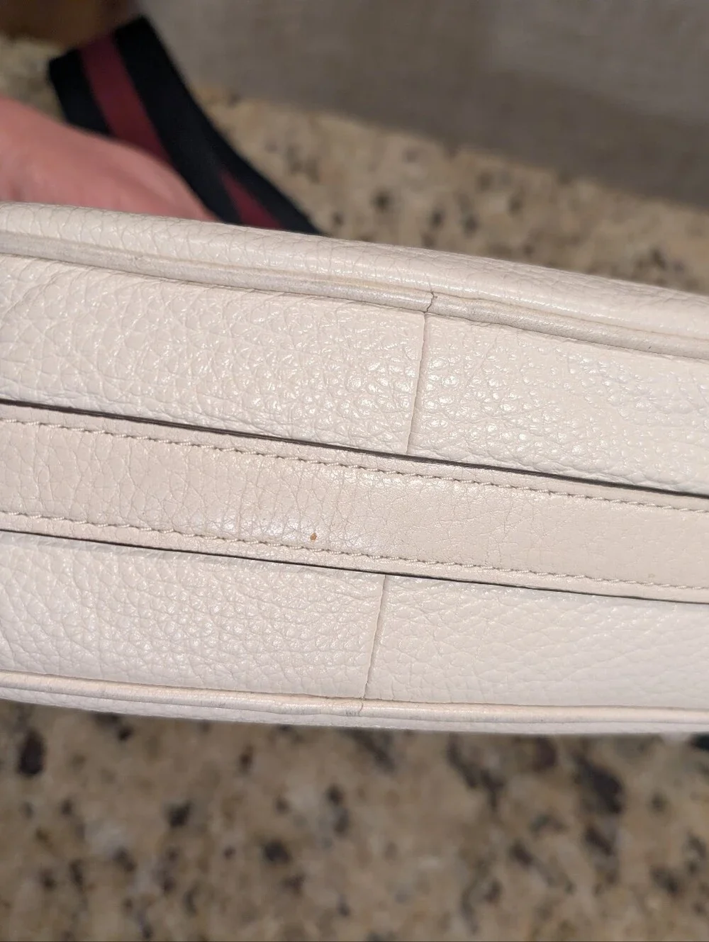 Coach Dempsey Cream Leather Camera Bag